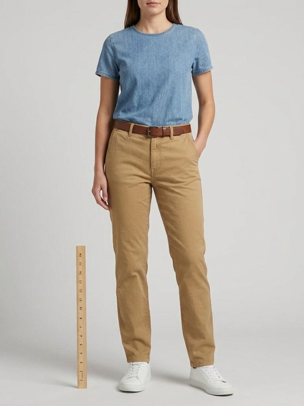 Banana Republic Women's Chino Pant Khaki Brown Cotton Twill Straight Trousers 16